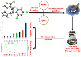 Graphical abstract: Development of new multicomponent crystals of the antifungal drug tioconazole and the assessment of their biopharmaceutical attributes