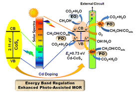 Graphical abstract: Metal organic framework-derived transition metal-doped CoSx nanocage for enhanced visible light-assisted methanol electrocatalytic oxidation