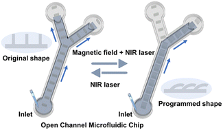 Graphical abstract: Open-channel microfluidic chip based on shape memory polymer for controllable liquid transport