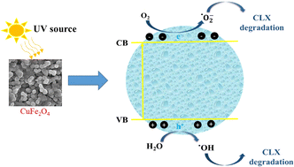 Graphical abstract: Facile development of copper ferrite nanospheres for UV light-driven photocatalytic degradation of cloxacillin sodium