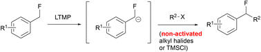 Graphical abstract: Alkylation and silylation of α-fluorobenzyl anion intermediates