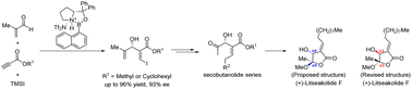 Graphical abstract: Asymmetric synthesis of (E)-Secobutanolides: total synthesis and structural revision of (+)-Litseakolide F and G