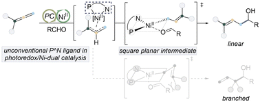 Graphical abstract: Ni-catalyzed regioselective C–C bond formation of 1,1-disubstituted allenes with aldehydes