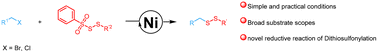 Graphical abstract: Access to disulfides through ligand-controlled nickel-catalyzed dithiosulfonate and alkyl halides