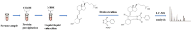 Graphical abstract: A novel LC-MS/MS method combined with derivatization for simultaneous quantification of vitamin D metabolites in human serum with diabetes as well as hyperlipidemia