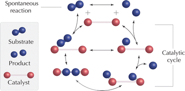 Graphical abstract: Computational design of a minimal catalyst using colloidal particles with programmable interactions