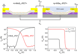 Graphical abstract: A high-performance logic inverter achieved using mixed-dimensional WSe2/n+-Si and MoS2/p+-Si junction field-effect transistors