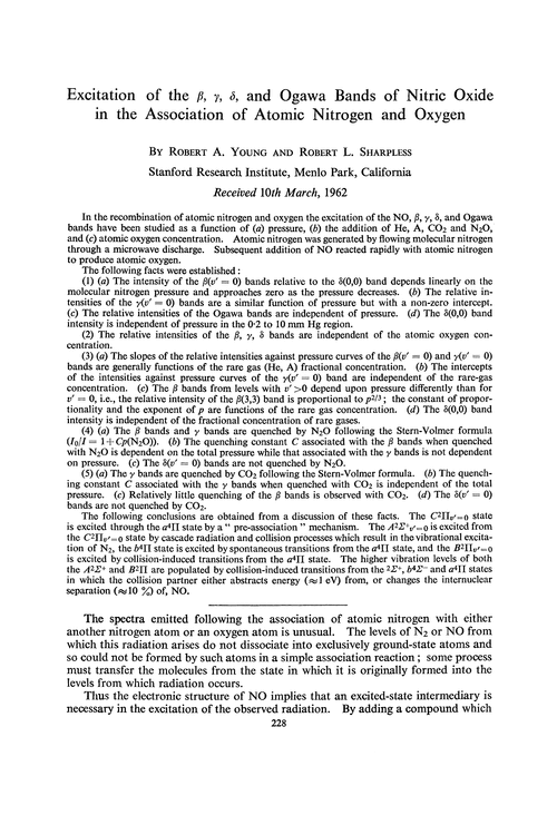 Excitation of the β, γ, δ, and Ogawa bands of nitric oxide in the association of atomic nitrogen and oxygen