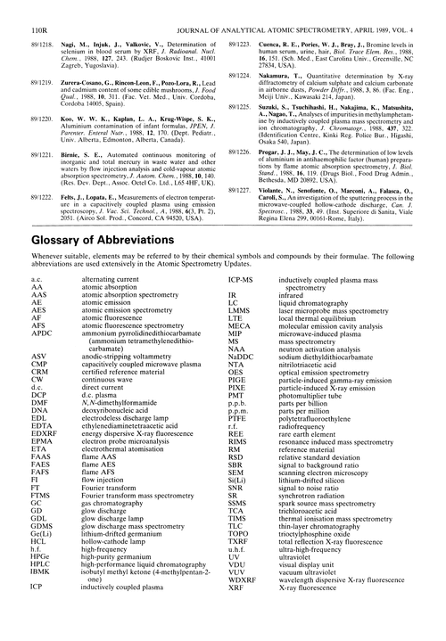 Glossary of abbreviations