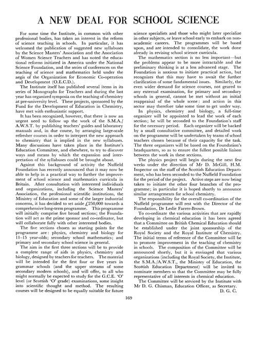 Journal of the Royal Institute of Chemistry. May 1962