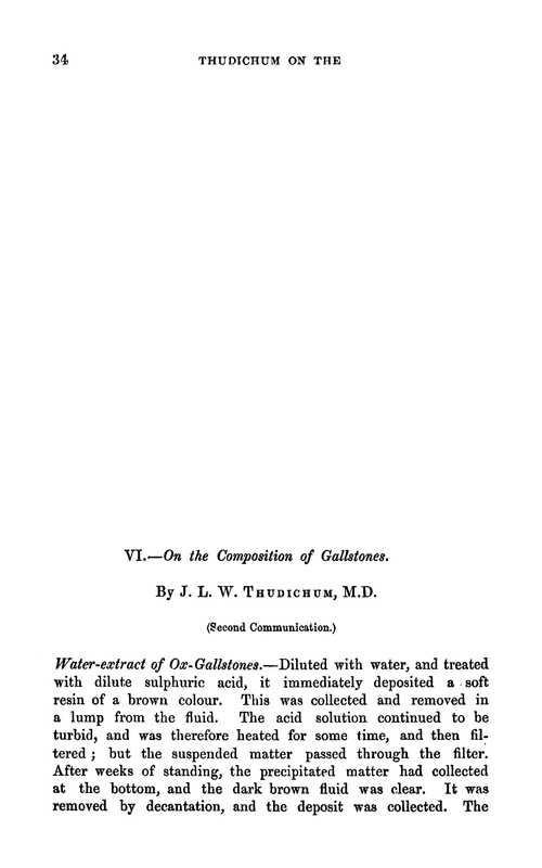 VI.—On the composition of gallstones