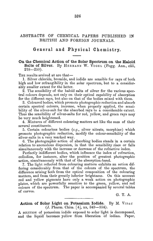 General and physical chemistry