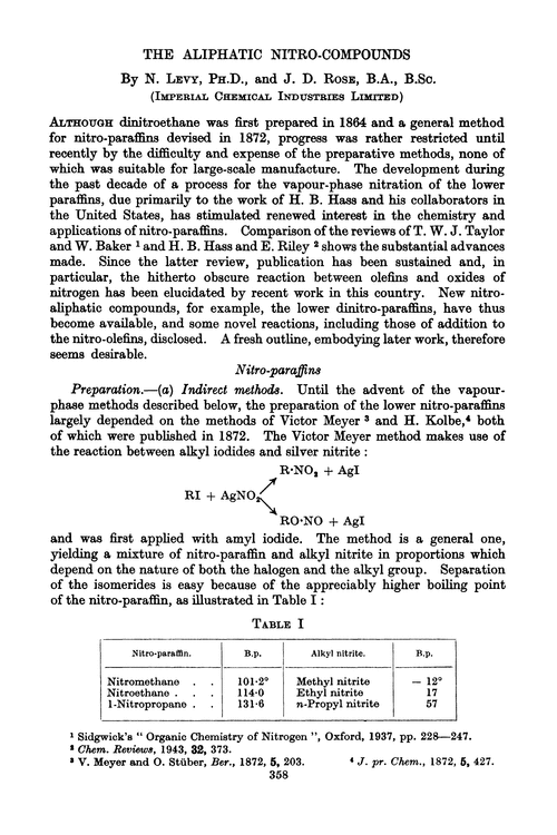 The aliphatic nitro-compounds