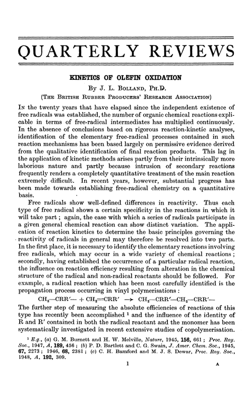 Kinetics of olefin oxidation