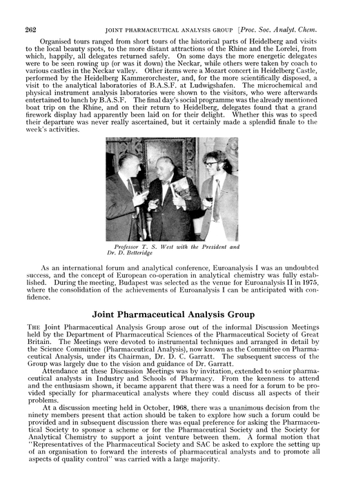 Joint Pharmaceutical Analysis Group